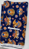 Americana fabric with eagles and other American symbols, Susan Stamiljo for Robert Kaufman People's House Screen Print D# 12043, valor quilt