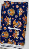 Americana fabric with eagles and other American symbols, Susan Stamiljo for Robert Kaufman People's House Screen Print D# 12043, valor quilt