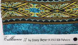 blue and green quality quilters cotton fabric, Bordering on Brilliance II by Jinny Beyer 2012 RJR fabrics, striped and scroll fabric
