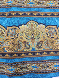 blue and green quality quilters cotton fabric, Bordering on Brilliance II by Jinny Beyer 2012 RJR fabrics, striped and scroll fabric