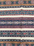 rust, green, maroon, and blue striped floral scroll quilters cotton fabric, Jinny Beyer quiltprints by VIP fabrics Cranston Print Works