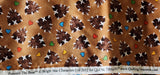 Popcorn the bear fabric, Bright Star characters ltd 2012 for Quilting Treasures, brown hearts quality quilters cotton fabric