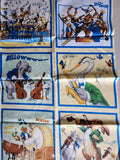 animals playing musical instruments fabric panel, wall hanging, quilt starter
