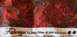 dark red and teal cotton fabric, Faberge by Jinny Beyer 2009 RJR fabrics, quality quilters cotton fabric, floral fabric