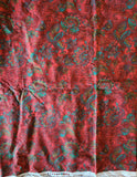dark red and teal cotton fabric, Faberge by Jinny Beyer 2009 RJR fabrics, quality quilters cotton fabric, floral fabric