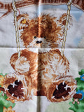 Popcorn the bear fabric panel, Bright Star characters ltd 2012 for Quilting Treasures, quality quilters cotton fabric, duck and cat panel