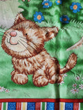 Popcorn the bear fabric panel, Bright Star characters ltd 2012 for Quilting Treasures, quality quilters cotton fabric, duck and cat panel