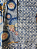 Americana fabric with eagles and other American symbols with a 4 1/2 inch blue star border added, wall hanging, quilt of valor, quilt start