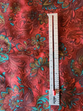 dark red and teal cotton fabric, Faberge by Jinny Beyer 2009 RJR fabrics, quality quilters cotton fabric, floral fabric