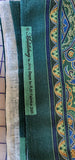 green and blue cotton fabric, Middleburg by Jinny Beyer 2005 RJR fabrics, quality quilters cotton fabric, striped and scroll fabric