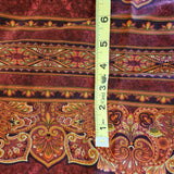 rust, maroon striped quilters cotton fabric by the yard, Bordering on Brilliance II by Jinny Beyer 2012 RJR fabrics
