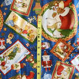 blue Christmas cotton fabric with a Nutcracker theme, Not a Creature was stirring by Jacqueline Decker 2012 RJR fabrics, sold by the yard