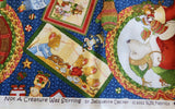 blue Christmas cotton fabric with a Nutcracker theme, Not a Creature was stirring by Jacqueline Decker 2012 RJR fabrics, sold by the yard