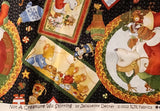 navy blue Christmas cotton fabric with Nutcracker theme, Not a Creature was stirring by Jacqueline Decker 2012 RJR fabric, sold by the yard