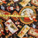 navy blue Christmas cotton fabric with Nutcracker theme, Not a Creature was stirring by Jacqueline Decker 2012 RJR fabric, sold by the yard