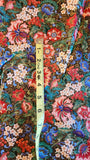 multicolored floral quilters cotton fabric with gold accents, Peggy Toole for Robert Kaufman Florentine screen print D#5084, sold by yard