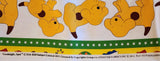dog fabric stripes with ball, car, train, and sailboat, Goodnight Spot Eric Hill/Salspot limited 2011 Andover Fabric, quilters cotton fabric