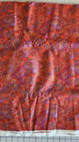 rust and purple cotton fabric, Faberge by Jinny Beyer 2009 RJR fabrics, quality quilters cotton fabric, floral fabric