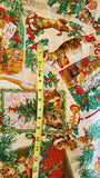Christmas floral fabric with cats quilters cotton fabric, Christmas Kitties S#J9240 by Hoffman California International 2011, screen print