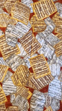 red sheet music quality quilters cotton fabric, Perfect Pitch by Dan Morris 2011 RJR fabrics, sheet music on a red background
