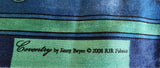 blue and green cotton fabric, Coventry by Jinny Beyer 2008 RJR fabrics, striped quality quilters fabric