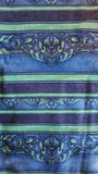 blue and green cotton fabric, Coventry by Jinny Beyer 2008 RJR fabrics, striped quality quilters fabric