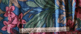dark red flowers with browns, greens, and dark blues quilters cotton fabric, Samatra by Jinny Beyer for RJR fashion fabrics