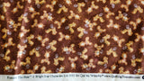 Popcorn the bear fabric, Bright Star characters ltd 2012 for Quilting Treasures, mouse with daisy brown quality quilters cotton fabric