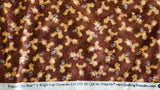 Popcorn the bear fabric, Bright Star characters ltd 2012 for Quilting Treasures, mouse with daisy brown quality quilters cotton fabric