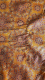 orange, dark red, and gold cotton fabric, Leesa Chandler for Robert Kaufman The Culture Club's passage to India screen print D#11824