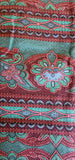 red and green striped floral scroll quality quilters cotton fabric, Tapestry by Jinny Beyer RJR fashion fabrics, Christmas, sold by the yard