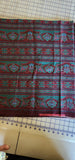 red and green striped floral scroll quality quilters cotton fabric, Tapestry by Jinny Beyer RJR fashion fabrics, Christmas, sold by the yard