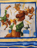 animals playing musical instruments fabric, Untamed Melody Scott Gustafson Licensed to Wilmington Prints, backing fabric, border fabric
