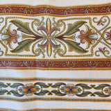 green, tan, burnt orange, and pink cotton fabric, Sophia by Jinny Beyer 2010 RJR fabrics, quality quilters fabric, sold in one yard sections