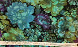blue, green, and purple floral cotton fabric, Bedfordshire by Jinny Beyer 2014 RJR fabrics, quality quilters cotton fabric, floral fabric