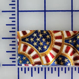 Americana pre-made 2.5 inch quilt binding made from Susan Stamiljo for Robert Kaufman People's House Screen Print D# 12044 fabric, by yard