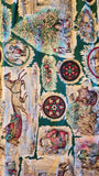 Nutcracker Christmas fabric green, Yuletide by Jinny Beyer for RJR Fashion Fabrics, quilters cotton fabric, snowman / snowflake fabric