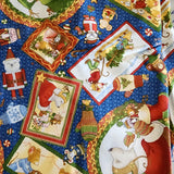 blue Christmas cotton fabric with a Nutcracker theme, Not a Creature was stirring by Jacqueline Decker 2012 RJR fabrics, sold by the yard