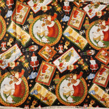 navy blue Christmas cotton fabric with Nutcracker theme, Not a Creature was stirring by Jacqueline Decker 2012 RJR fabric, sold by the yard