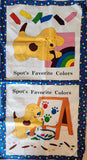 dog painting fabric panel, Spot's Favorite Colors Eric Hill/Salspot limited 2011 Andover Fabrics, quality quilters cotton fabric