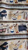 musical instrument quality quilters cotton fabric, Perfect Pitch by Dan Morris 2011 RJR fabrics, piano, drums, trumpet, cello, violin