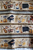 musical instrument quality quilters cotton fabric, Perfect Pitch by Dan Morris 2011 RJR fabrics, piano, drums, trumpet, cello, violin