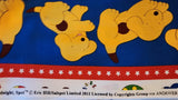 dog fabric stripes with ball, car, train, and sailboat, Goodnight Spot Eric Hill/Salspot limited 2011 Andover Fabric, quilters cotton fabric