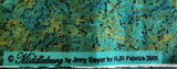 green, olive green, and blue quality quilters cotton fabric, Middleburg by Jinny Beyer for RJR Fabrics 2005, backing fabric, binding fabric
