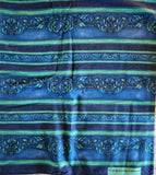 blue and green cotton fabric, Coventry by Jinny Beyer 2008 RJR fabrics, striped quality quilters fabric