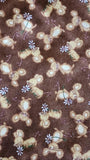 Popcorn the bear fabric, Bright Star characters ltd 2012 for Quilting Treasures, mouse with daisy brown quality quilters cotton fabric