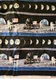moon and astronaut fabric, Quilting Treasures, quality quilters cotton fabric, fun and educational space travel