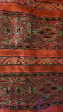 red and green striped floral scroll quality quilters cotton fabric, Pacific Rim by Jinny Beyer 2009 RJR fashion fabrics, Christmas fabric