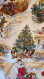 Christmas tree fabric, Holiday Treasures by Jinny Beyer 2011 for RJR Fashion Fabrics, quality quilters cotton fabric, Santa, reindeer