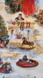 Christmas tree fabric, Holiday Treasures by Jinny Beyer 2011 for RJR Fashion Fabrics, quality quilters cotton fabric, Santa, reindeer